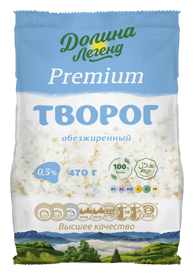Творог обезжиренный «Долина Легенд»